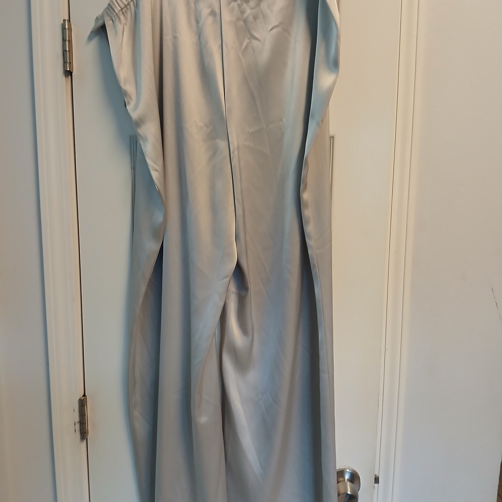 St. John Silver Gray Wide Leg Pants - Picture 4 of 12